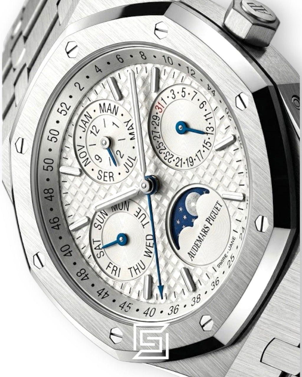 Royal Oak WF0851 Automatic Stainless Steel 316 Perpetual Calendar White Dial