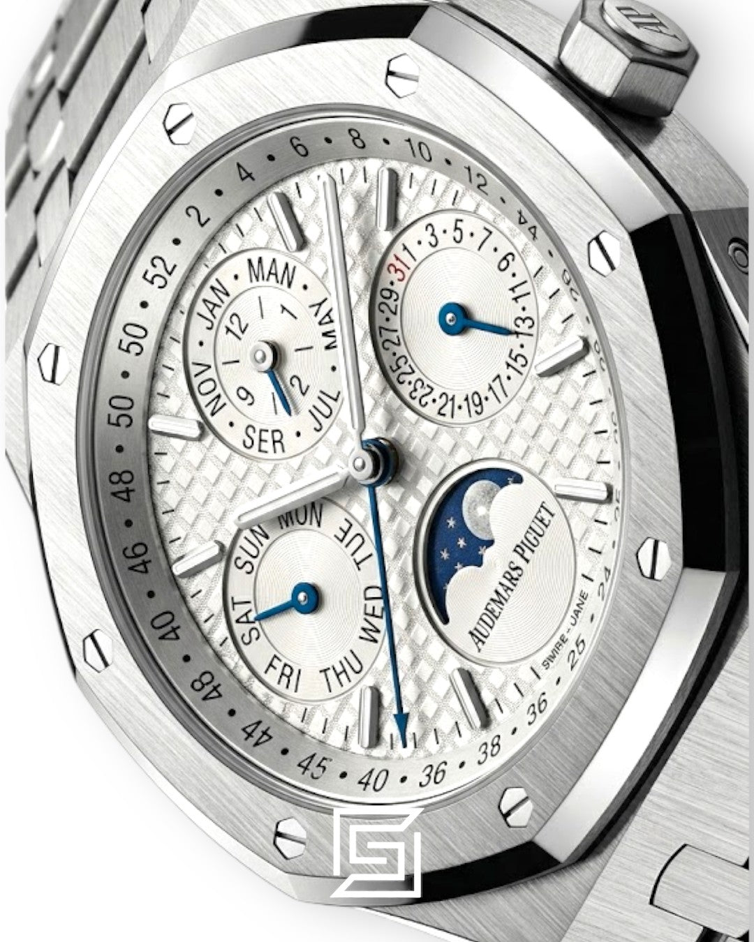 Royal Oak WF0851 Automatic Stainless Steel 316 Perpetual Calendar White Dial