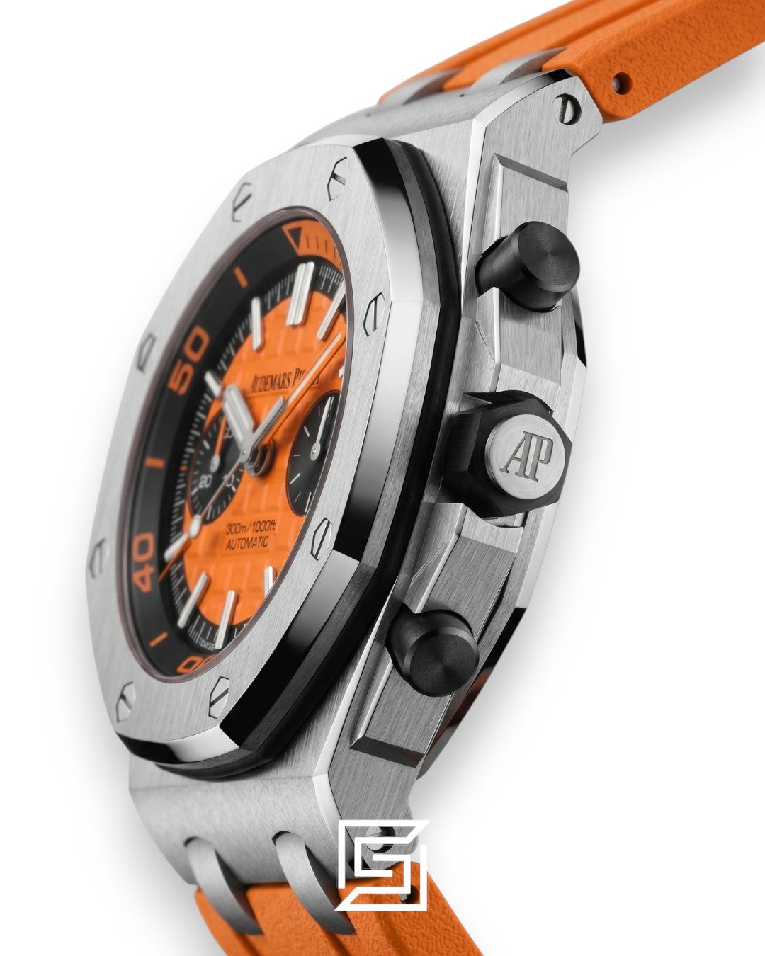 Royal Oak OffShore WF0851 Quartz 2 Counters Rubber Orange