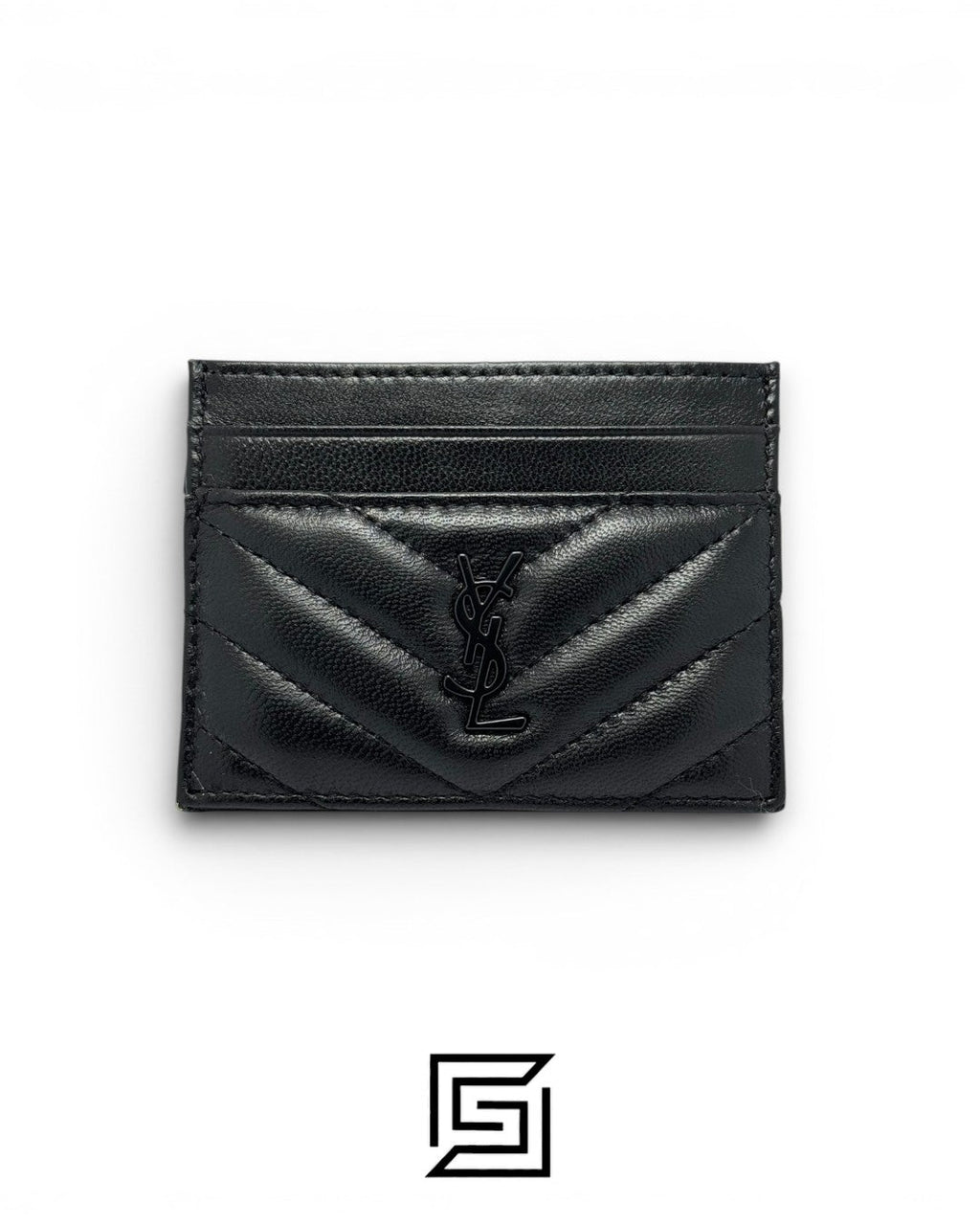 YSL 50085 Credit Card Magnetic Holder Black