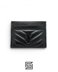 YSL 50085 Credit Card Magnetic Holder Black