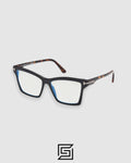Tom Ford FT5964 Black Frame Tiger Brown Arm