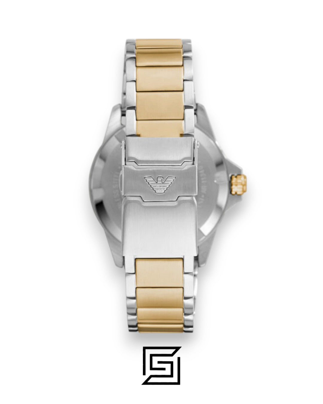 Armani AR80063 Two-Tone Stainless Steel Green Dial Men's Watch