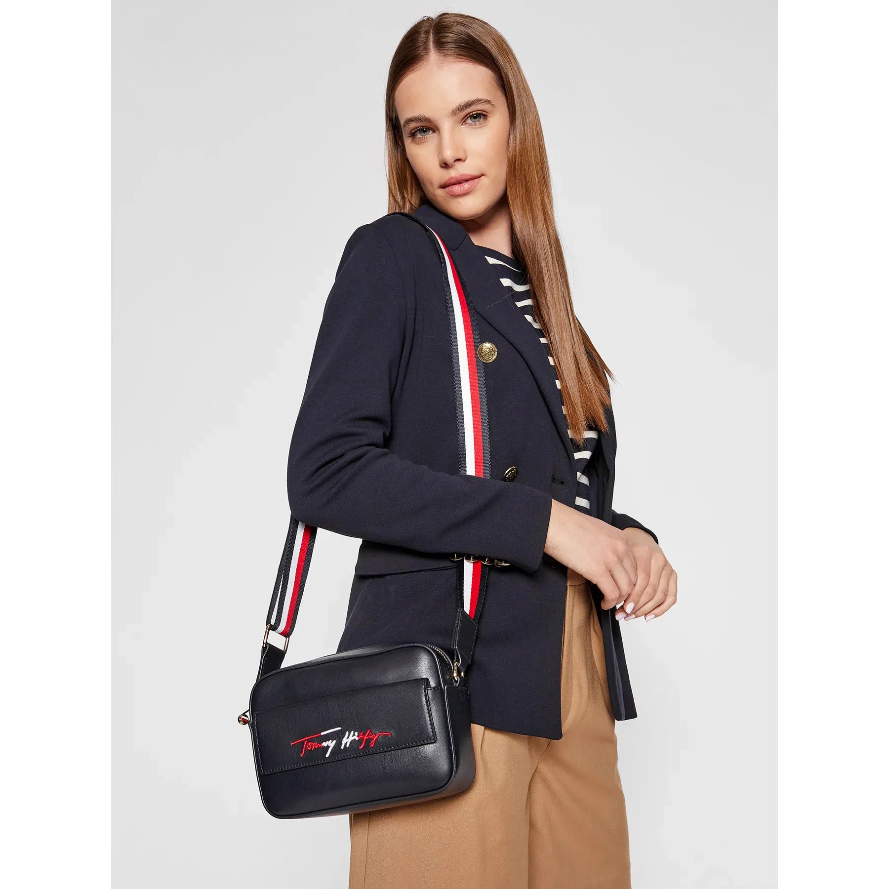 leather DARK BLUE TOMMY HILFIGER BAG DW5 DESERT SKY AW0AW11073